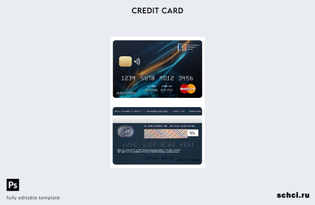 цифровая загрузка шаблона карты Mastercard сберегательного банка Ботсваны
